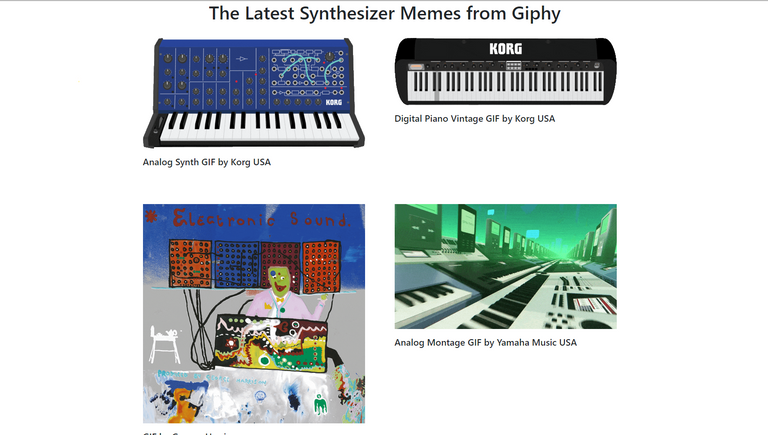 Synthesizer Memes w/ GIPHY API